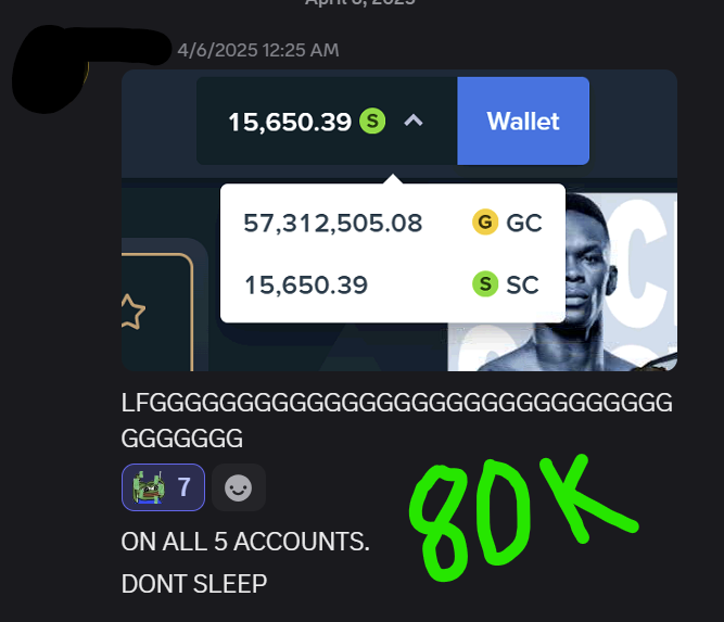 Client proof - 15,650 SC and 57M GC on Stake across 5 accounts